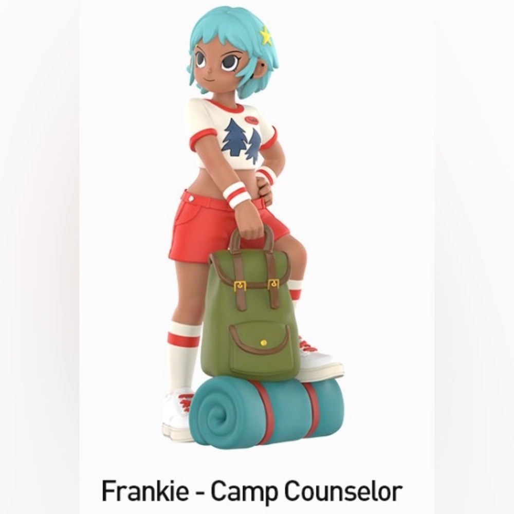Rush Hour Peach Riot Figures. Pop Mart CollectibleThis is Frankie Camp Counselor